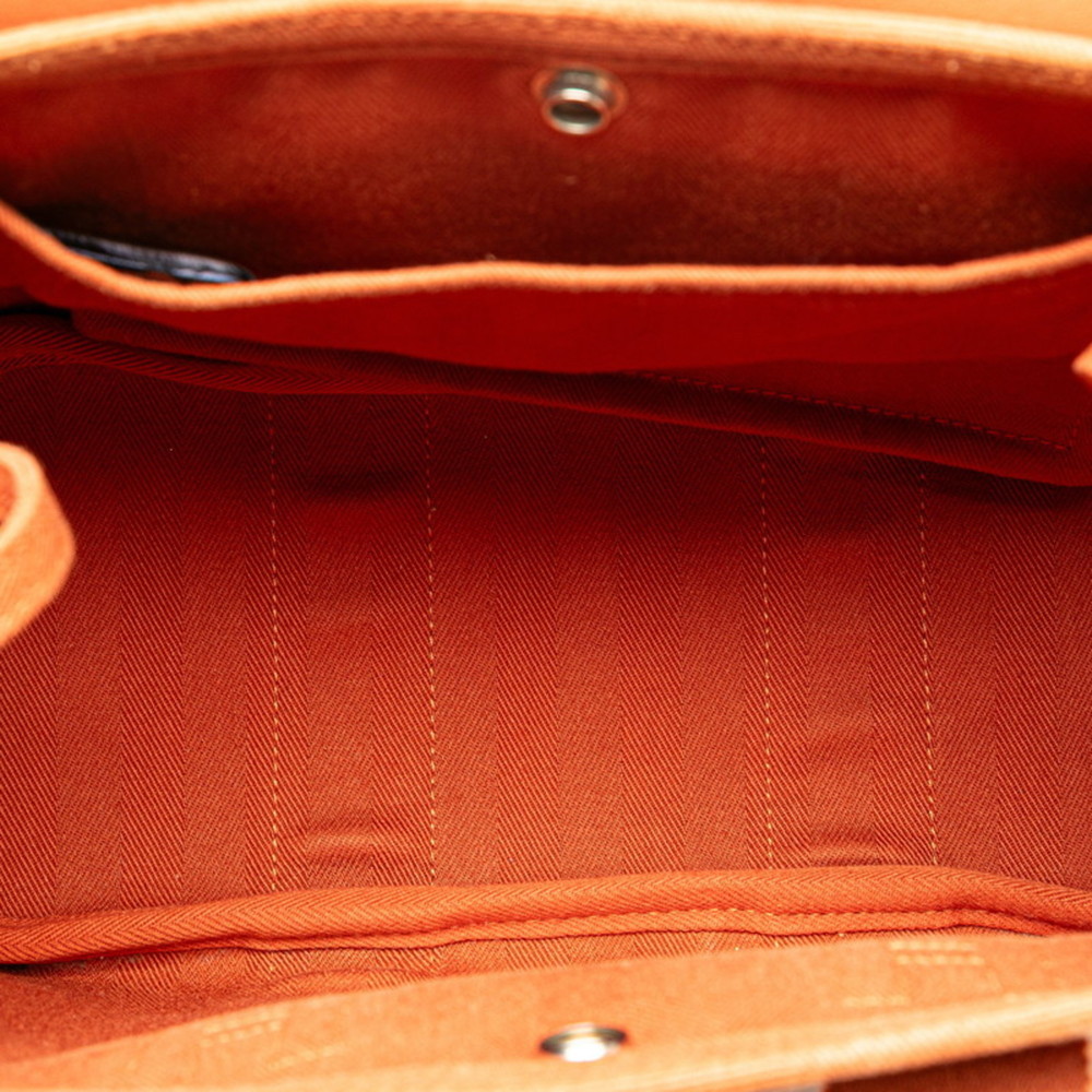 HERMES Orange Leather Pouch - Picture 5 of 8